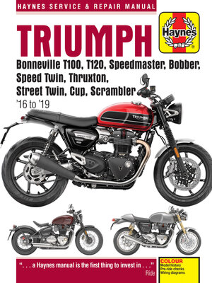 cover image of Triumph Bonneville T100, T120, Speedmaster, Bobber, Speed Twin, Thruxton, Street Twin, Cup, Scrambler